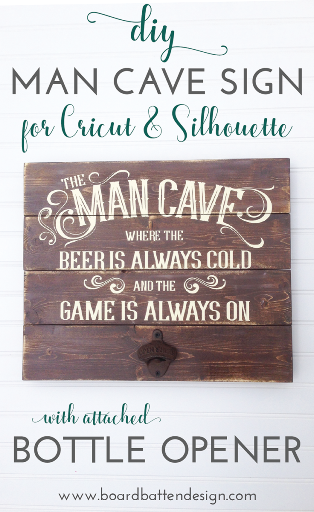 Diy Man Cave Sign With Bottle Opener